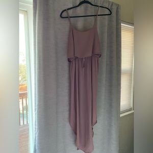 Pink spaghetti strap midi dress